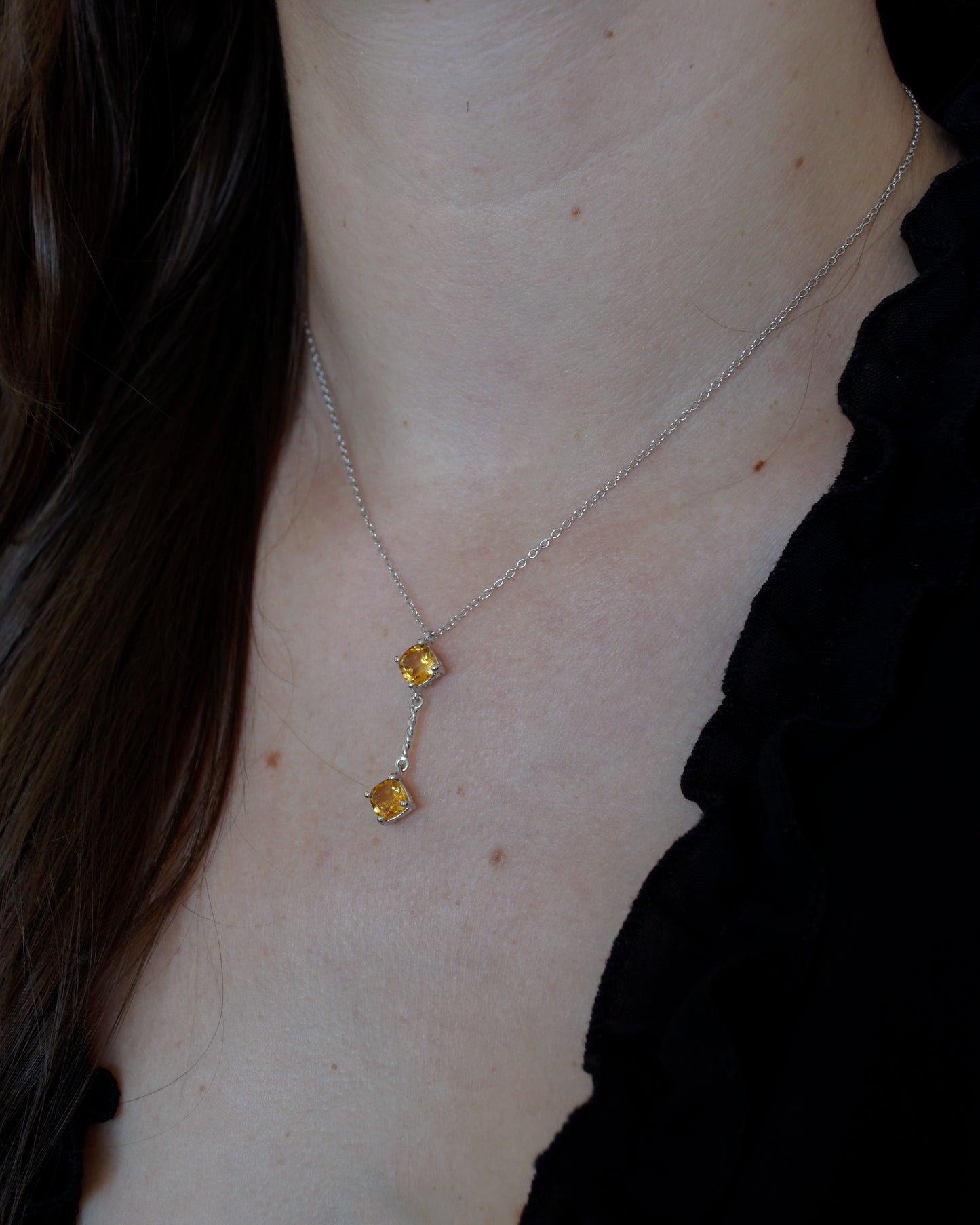 Collana Luce Doppia - Quarzo Citrino